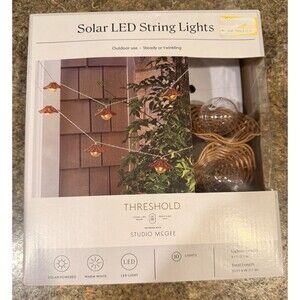 Threshold LED String Lights 9 FT Lighted Length Outdoor/Indoor Warm White